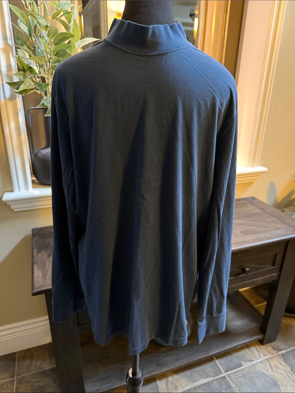 Windriver Classic Men's Mock Neck Long-Sleeve Tee - Navy